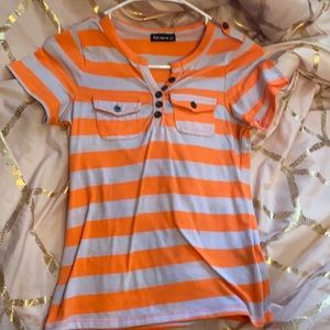 This cute orange and white striped shirt SZ:S